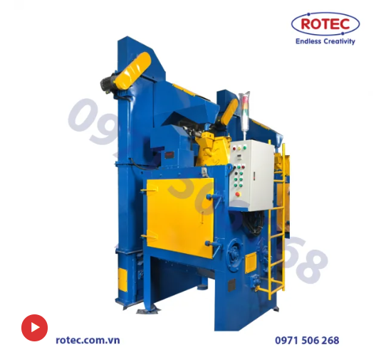 6 Ưu Điểm Vượt Trội Máy Phun Bi Băng Tải Cuốn