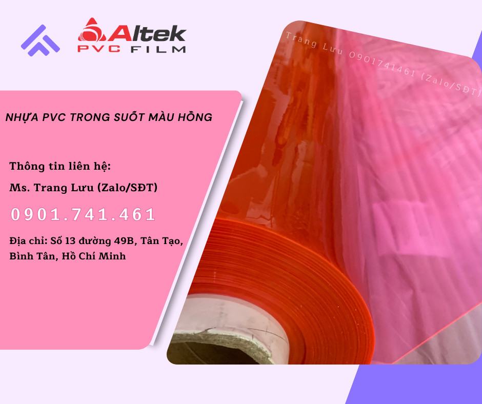 Nhựa pvc dẻo màu hồng, màu xanh, màu đen, màu cam, màu vàng, màu tím