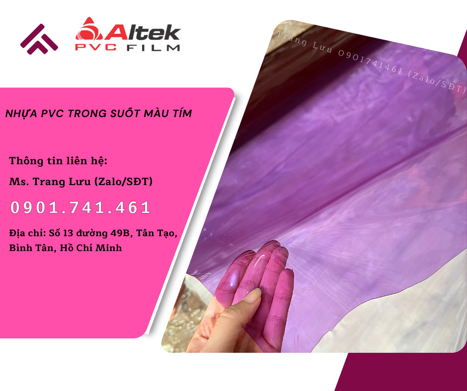 Nhựa pvc dẻo màu hồng, màu xanh, màu đen, màu cam, màu vàng, màu tím