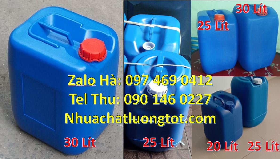 Bán can nhựa 30l có nắp thoát khí vuông xanh,can nhựa 25l đựng hóa chấ