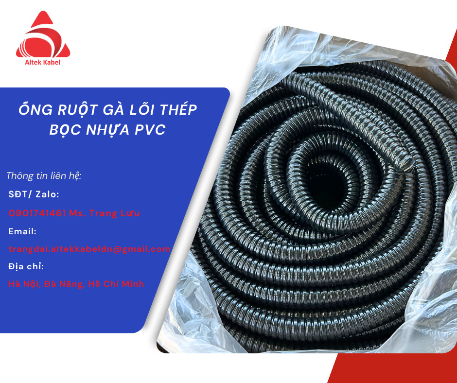 Ống ruột gà lõi thép bọc nhựa pvc 2 inch (ID 51 - 0D 63)