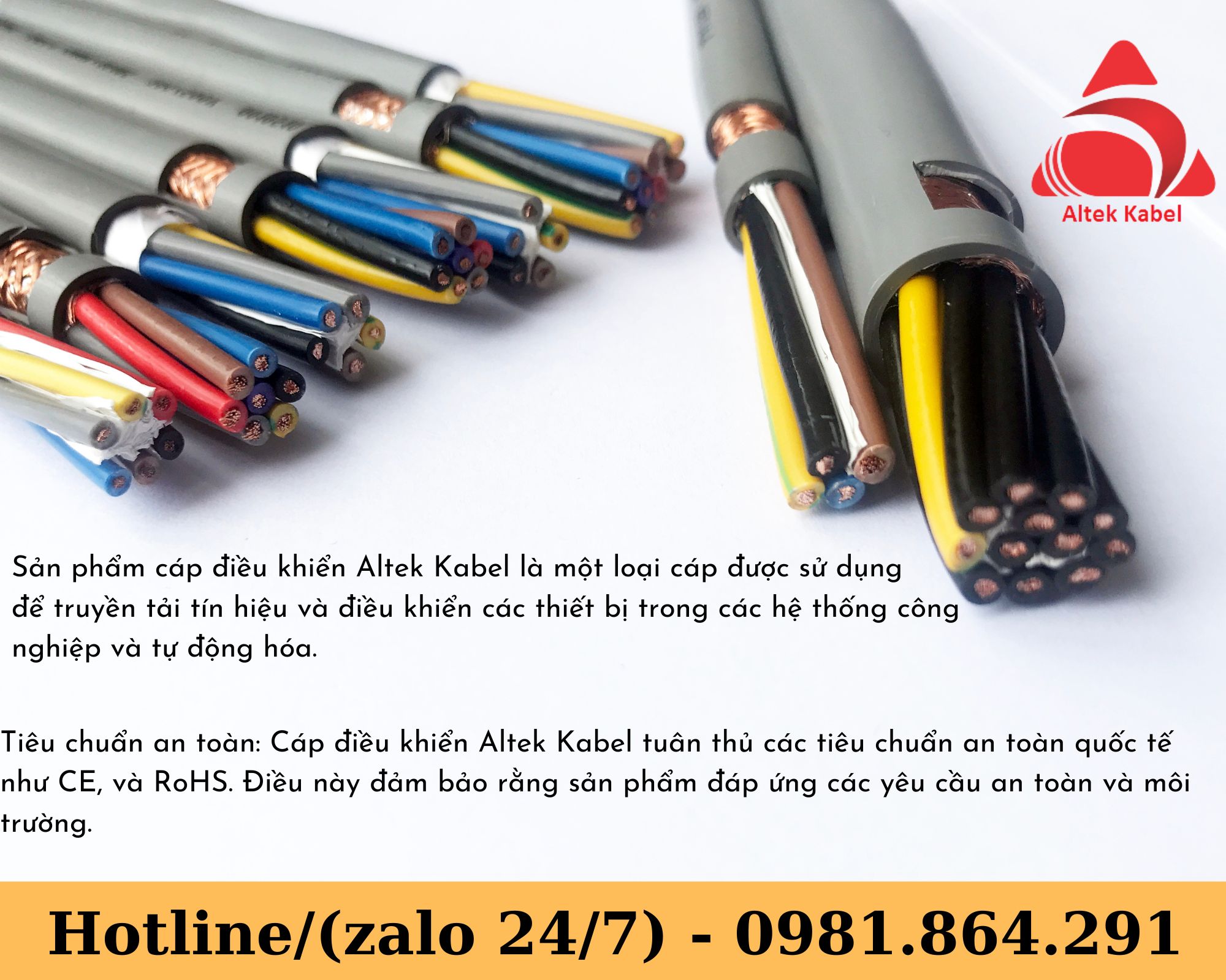 Dây cáp điện 25x0.5mm2 đồng mềm giá tốt Altek Kabel