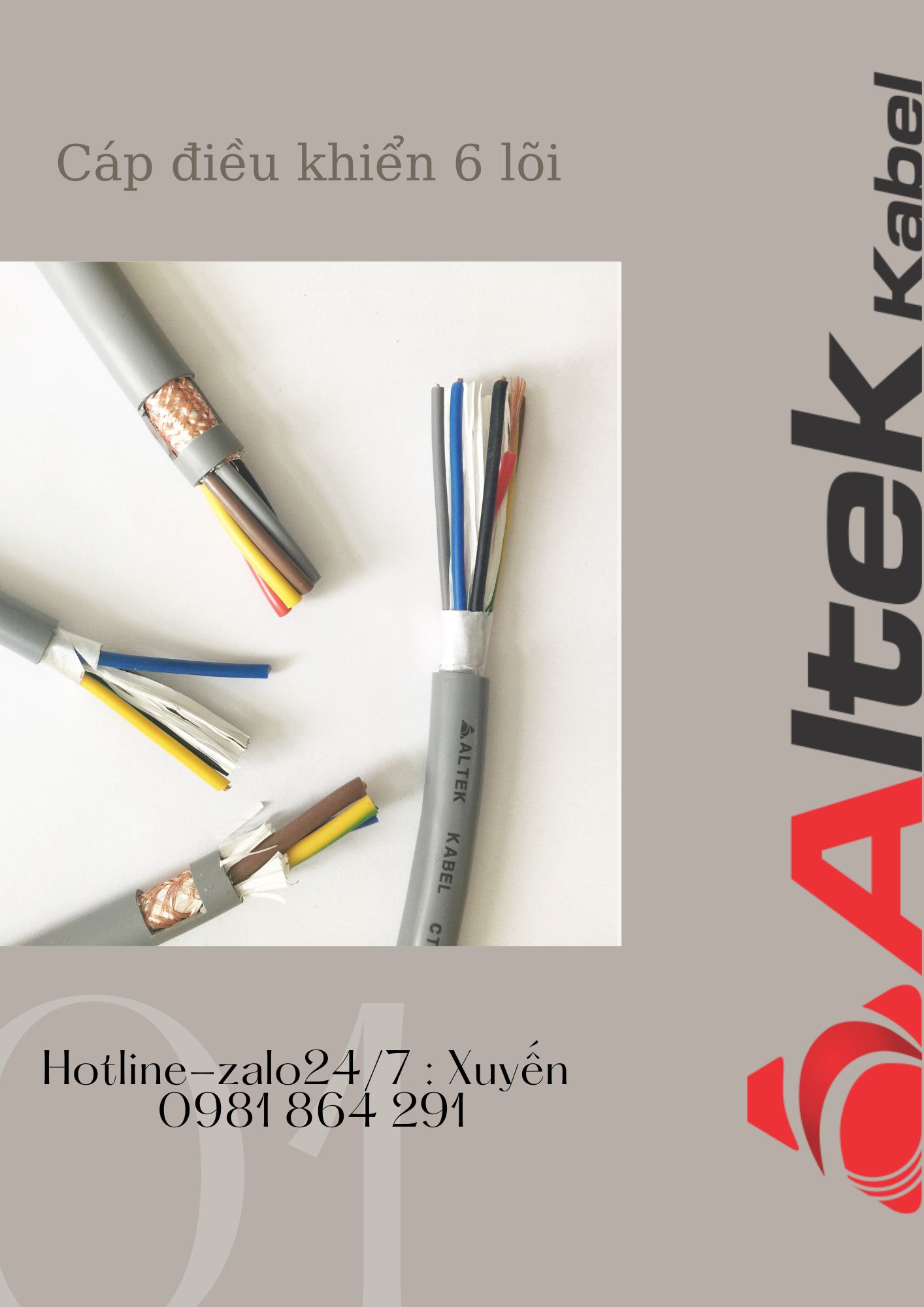 Chuyên cung cấp cáp điện 20C, 20x0.5,20x0.75,20x1.5mm2 Altek kabel
