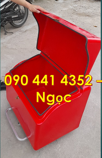 Thùng chở hàng cỡ lớn màu cam, sx thùng ship hàng màu sắc yêu cầu