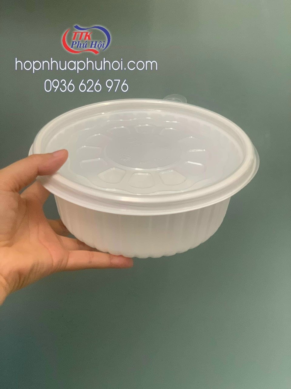 Mẫu hộp nhựa tròn đựng nước lẩu 3 lít được sử dụng nhiều nhất
