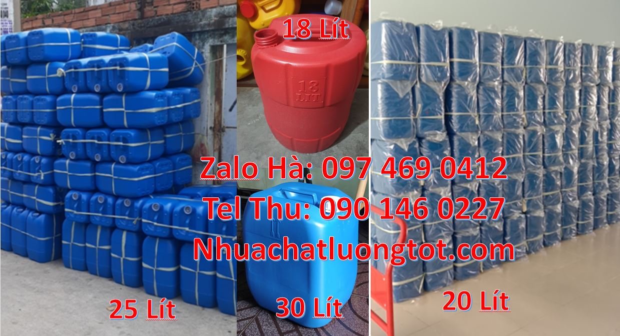 Bán can nhựa 25l có nắp thoát khí đựng thực phẩm,can nhựa 18l tròn xan