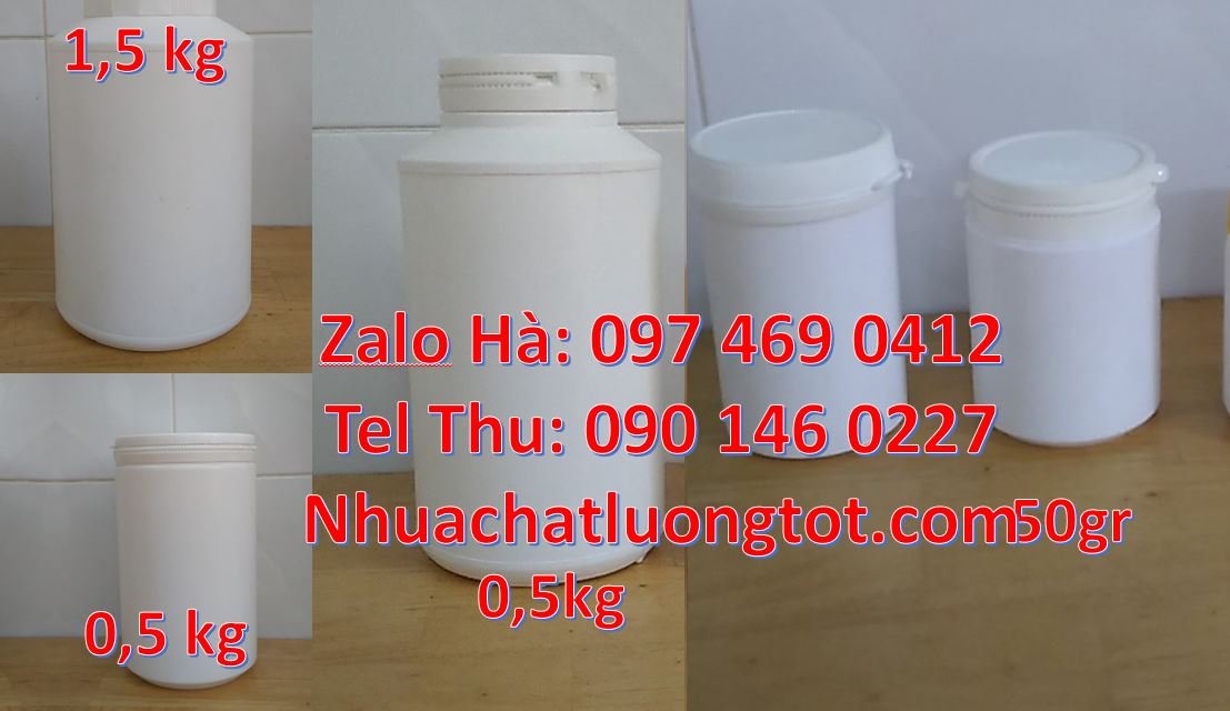 Bán hũ nhựa 100g đựng bột gia vị,hũ nhựa 0.5g đựng thuốc viên nén rẻ