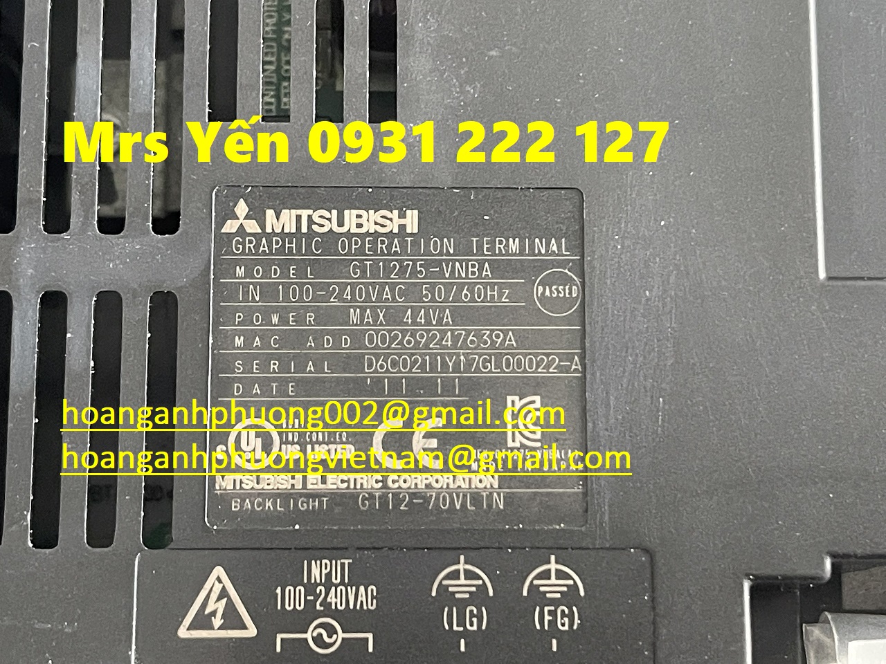 Màn hình Mitsubishi GT1275-VNBA nhập khẩu giá cạnh tranh