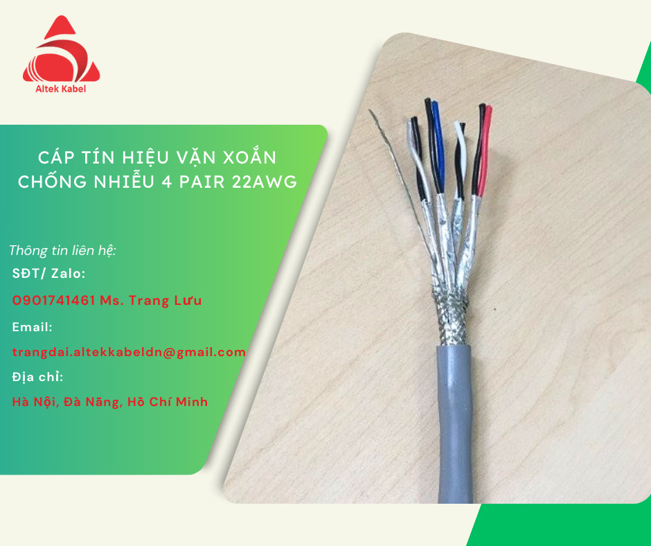 Dây cáp tín hiệu 4 pair 22awg hãng Altek Kabel Đức