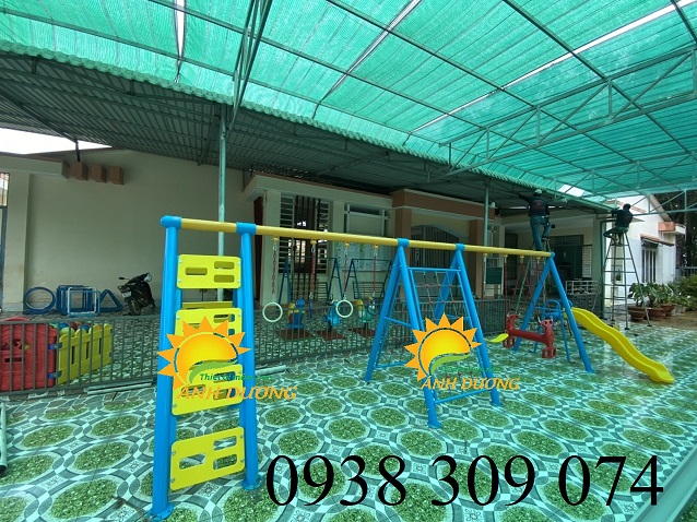 Bộ vận động liên hoàn đa năng: thang leo ,xích đu cầu trượt