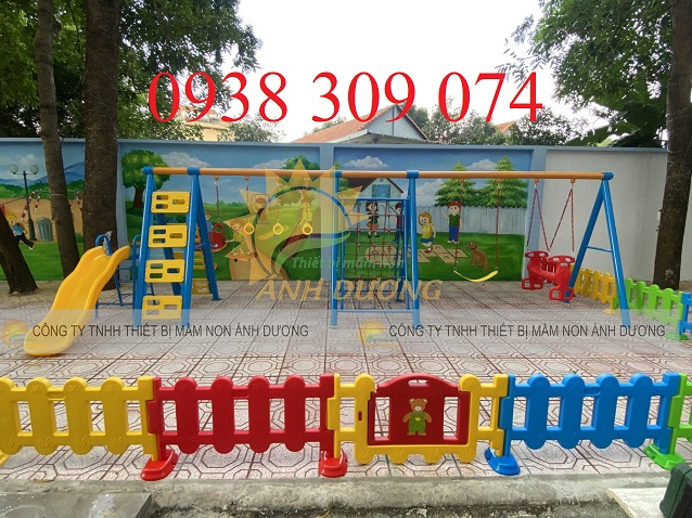 Bộ vận động liên hoàn đa năng: thang leo ,xích đu cầu trượt