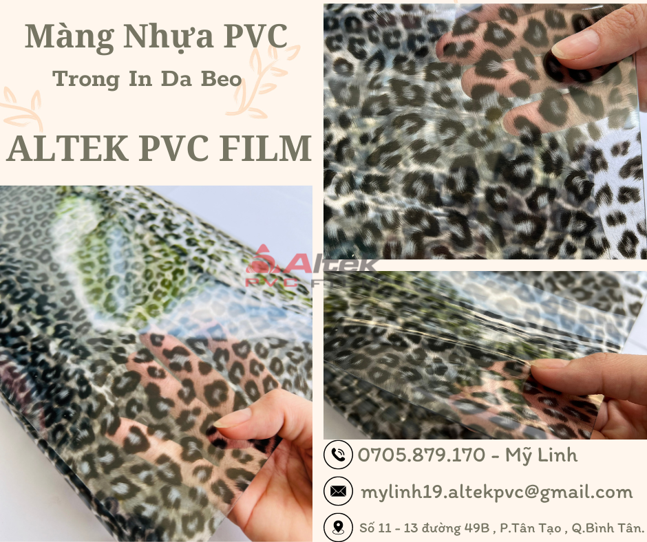 Màng Nhựa PVC Trong In Họa Tiết Da Beoo