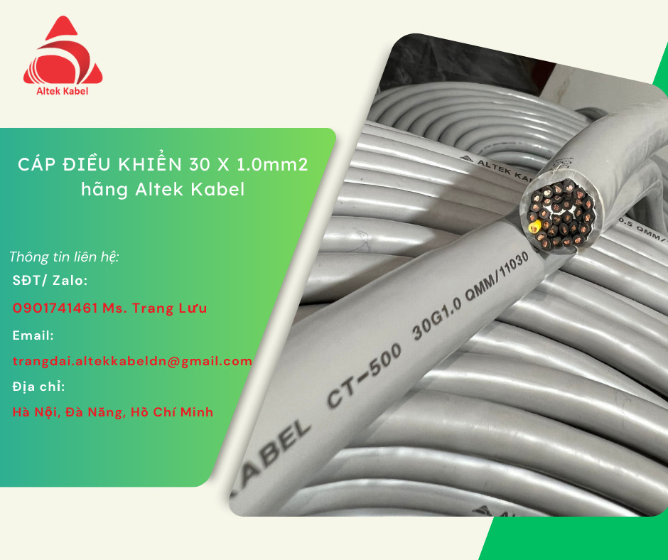 Cáp điều khiển 30x1.0mm hãng Altek Kabel giá sỉ rẻ nhất thị trường