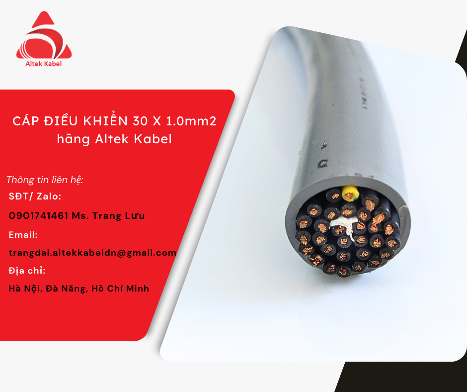 Cáp điều khiển 30x1.0mm hãng Altek Kabel giá sỉ rẻ nhất thị trường