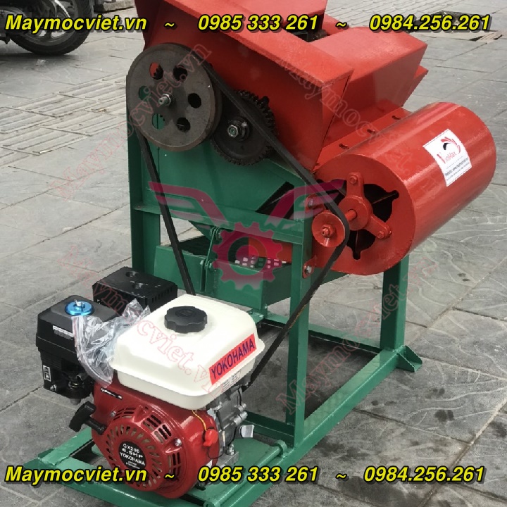 Máy tuốt lạc, tuốt đậu phộng mini giá rẻ gắn đầu nổ 6.5HP