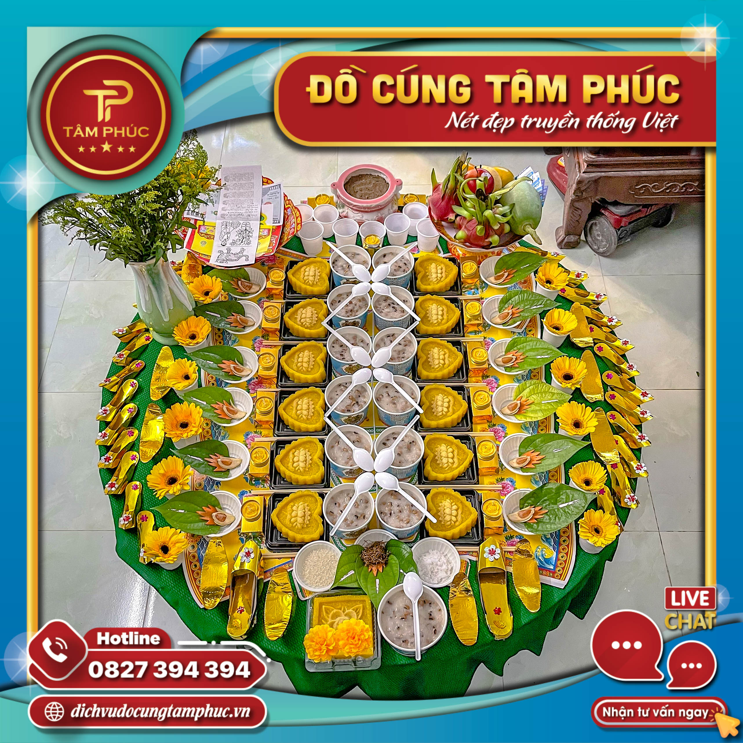 Mâm cúng Đầy Tháng, Thôi Nôi gói Chay cho các bé