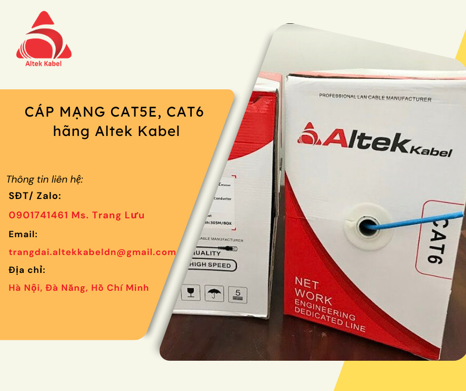 Cáp mạng Cat6 chống nhiễu hãng Altek Kabel
