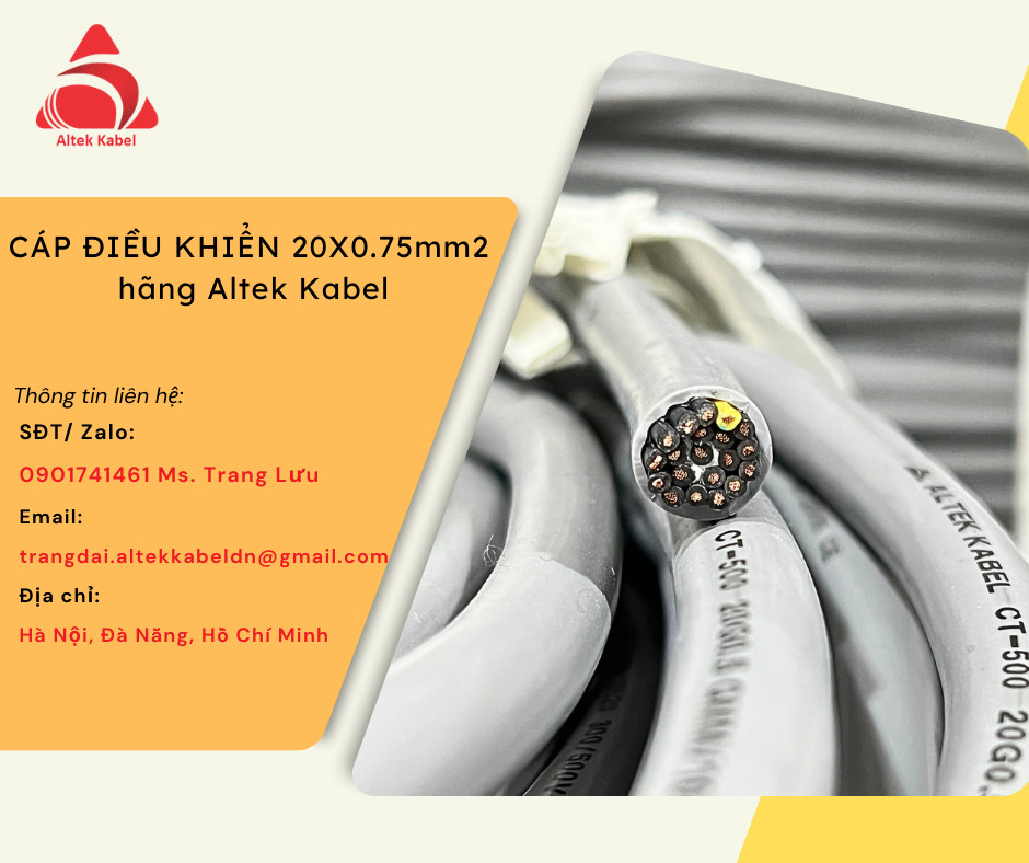 Dây cáp điều khiển 20 lõi 20x1.0mm Altek Kabel