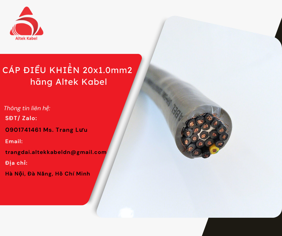 Dây cáp điều khiển 20 lõi 20x1.0mm Altek Kabel