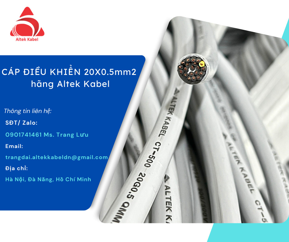 Dây cáp điều khiển 20 lõi 20x1.0mm Altek Kabel
