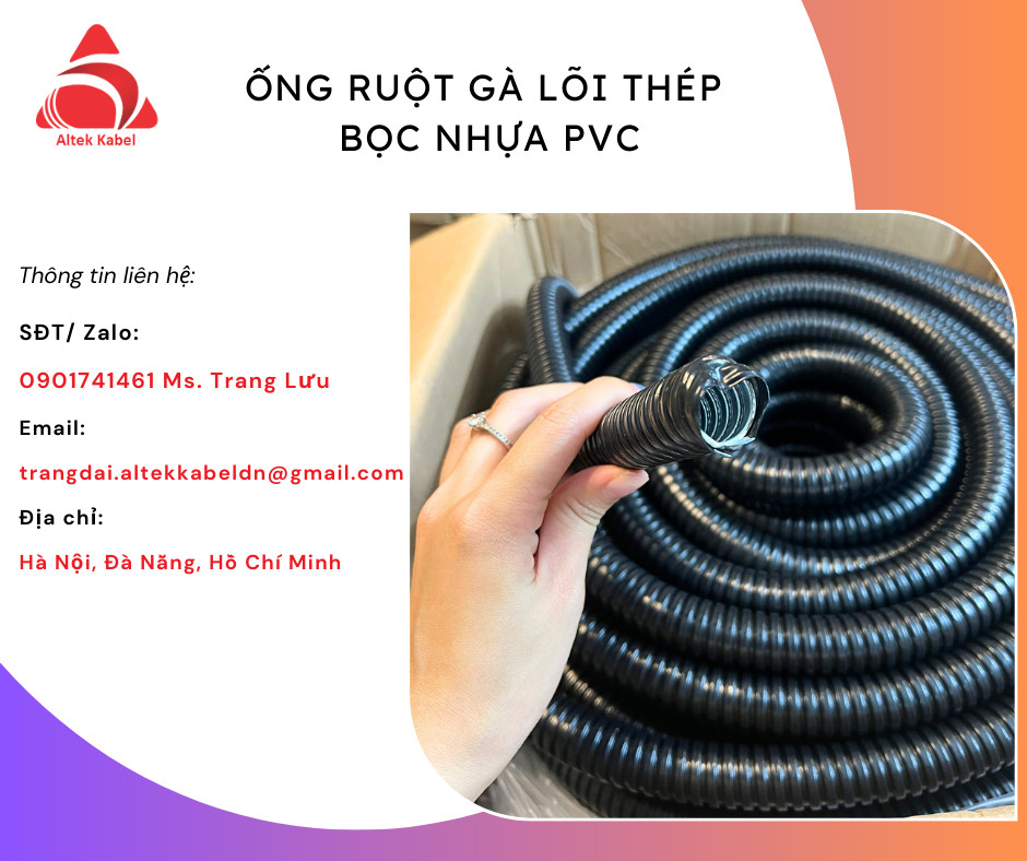 Ống ruột gà lõi thép bọc nhựa pvc 4 inch (ID 100 - OD 114)