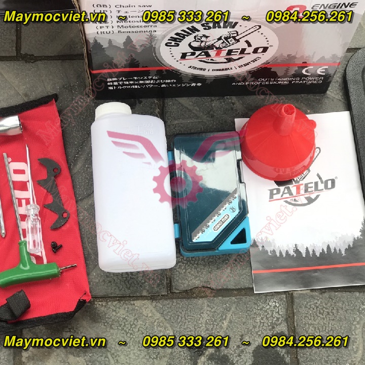 Máy cưa xích, cưa xẻ gỗ dòng mini tay cụt Patelo CS2500P