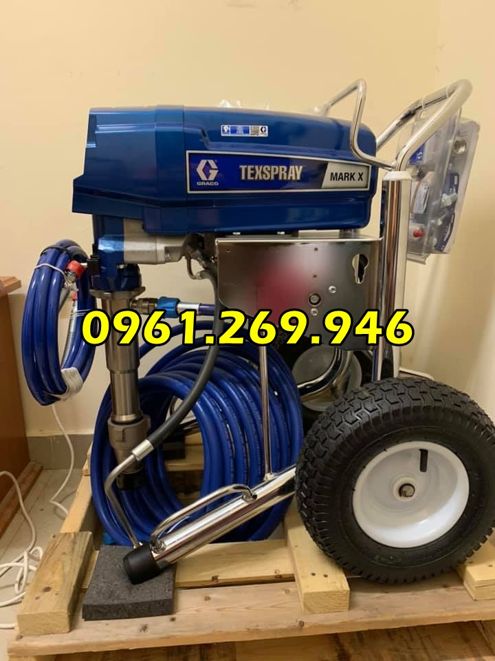 Máy phun bột bả, bột trét Graco Mark X phun chống thấm, bả matit đặc