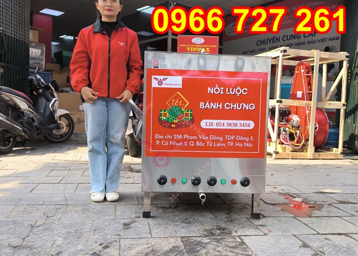 Nồi nấu luộc bánh chưng chạy điện công nghiệp 300L
