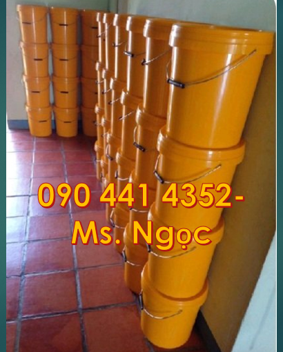 Chuyên vỏ thùng sơn 1 lít, xô nhựa 4 lít, thùng sơn 5 lít vàng giá rẻ