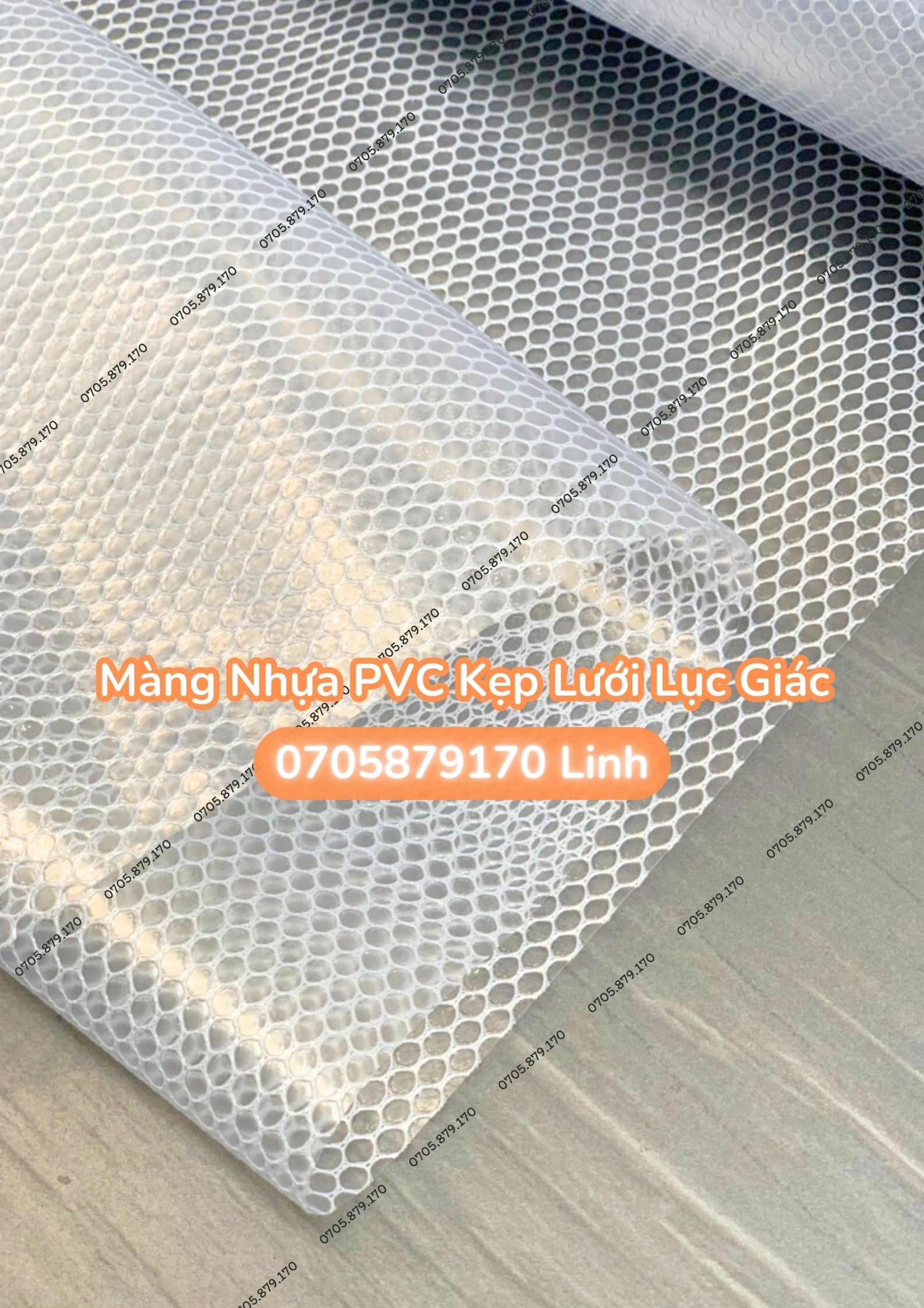 Màng Nhựa PVC Kẹp Lưới Lục Giác
