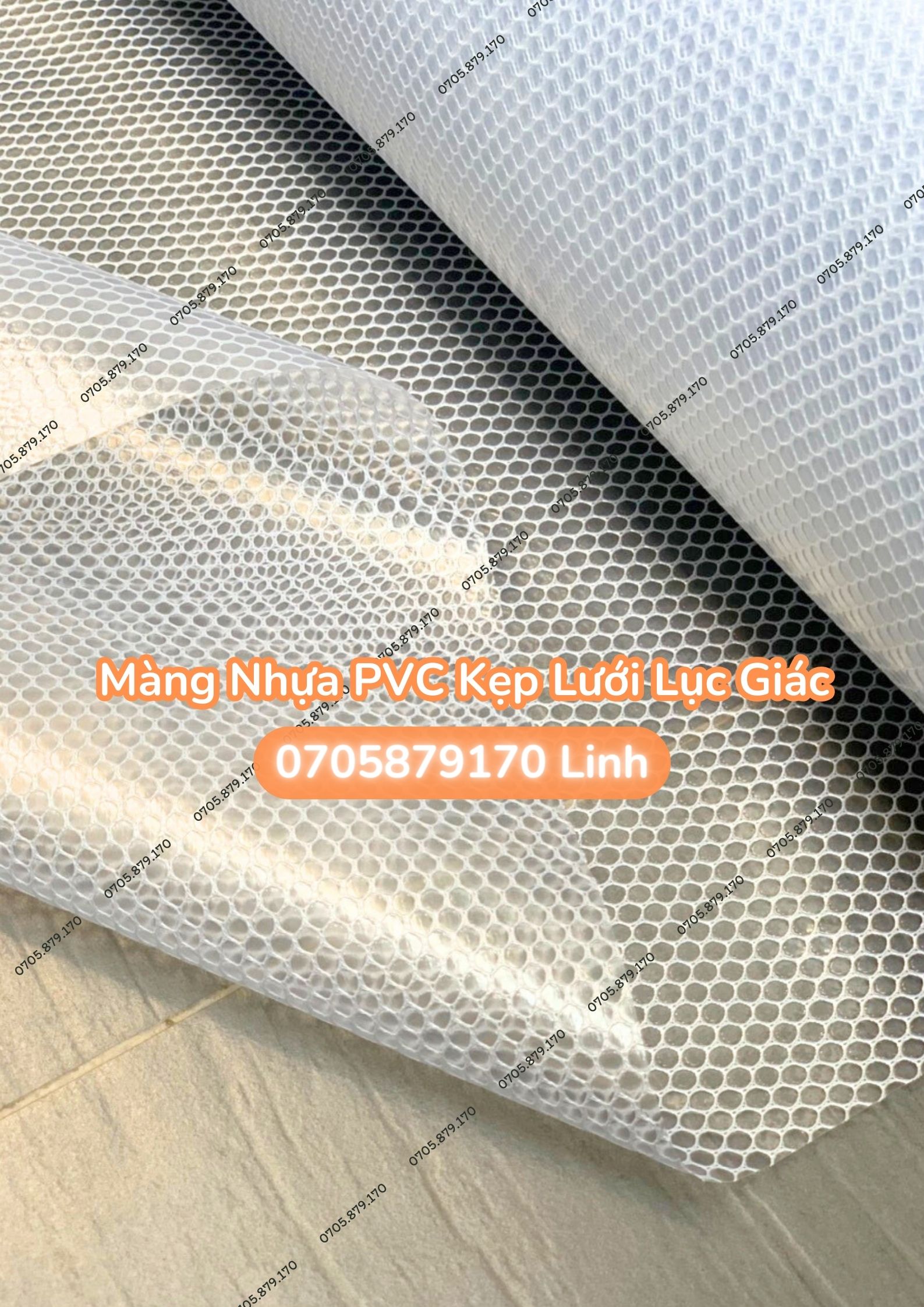 Màng Nhựa PVC Kẹp Lưới Lục Giác