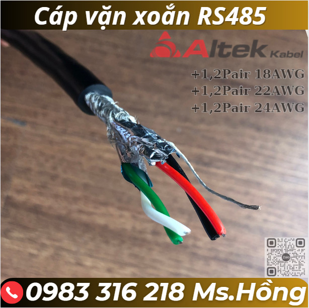 Cáp tín hiệu vặn xoắn chống nhiễu theo cặp RS485