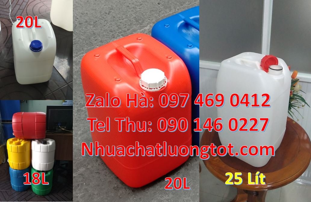 Bán can nhựa 20l có nắp thoát khí,can nhựa 25l đựng xăng dầu hóa chất