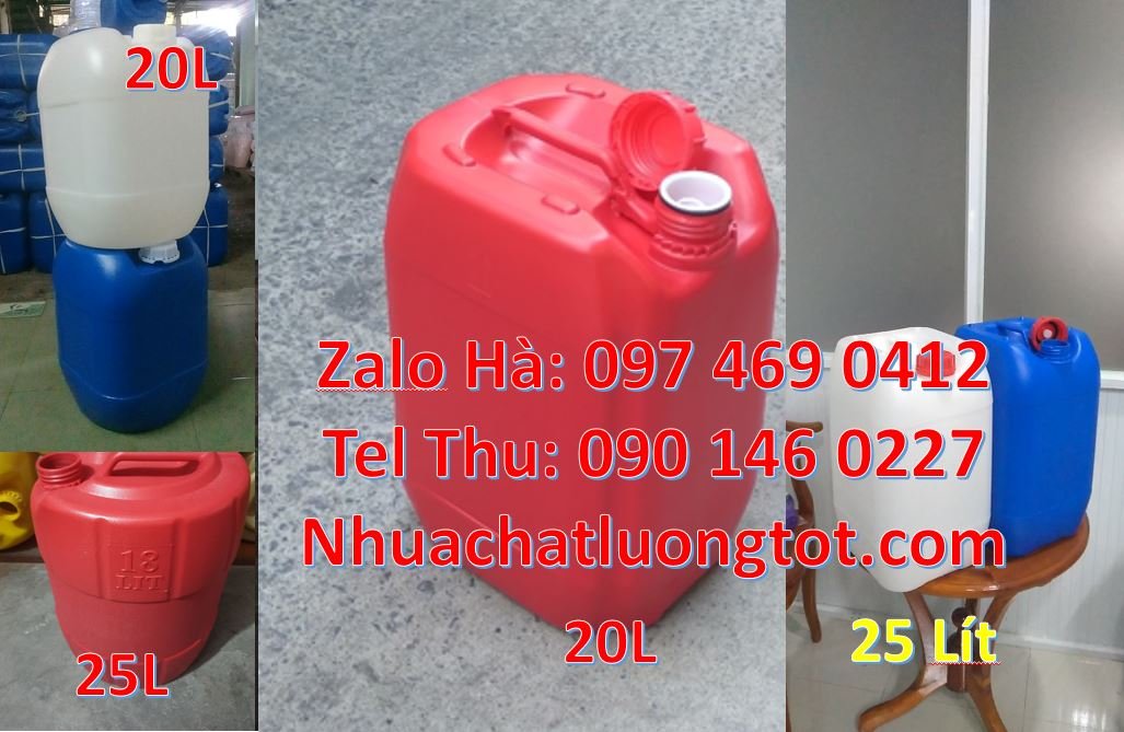 Bán can nhựa 20l có nắp thoát khí,can nhựa 25l đựng xăng dầu hóa chất