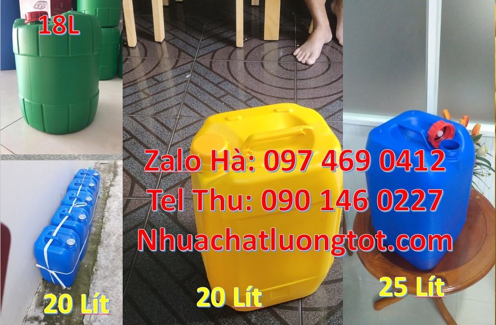 Bán can nhựa 20l có nắp thoát khí,can nhựa 25l đựng xăng dầu hóa chất