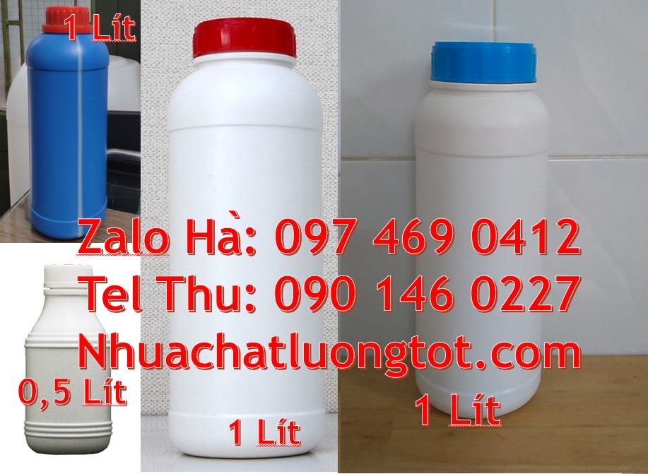 Bán chai nhựa 1l có nắp thoát khí màu trắng,chai nhựa 0.5l đựng sữa ta