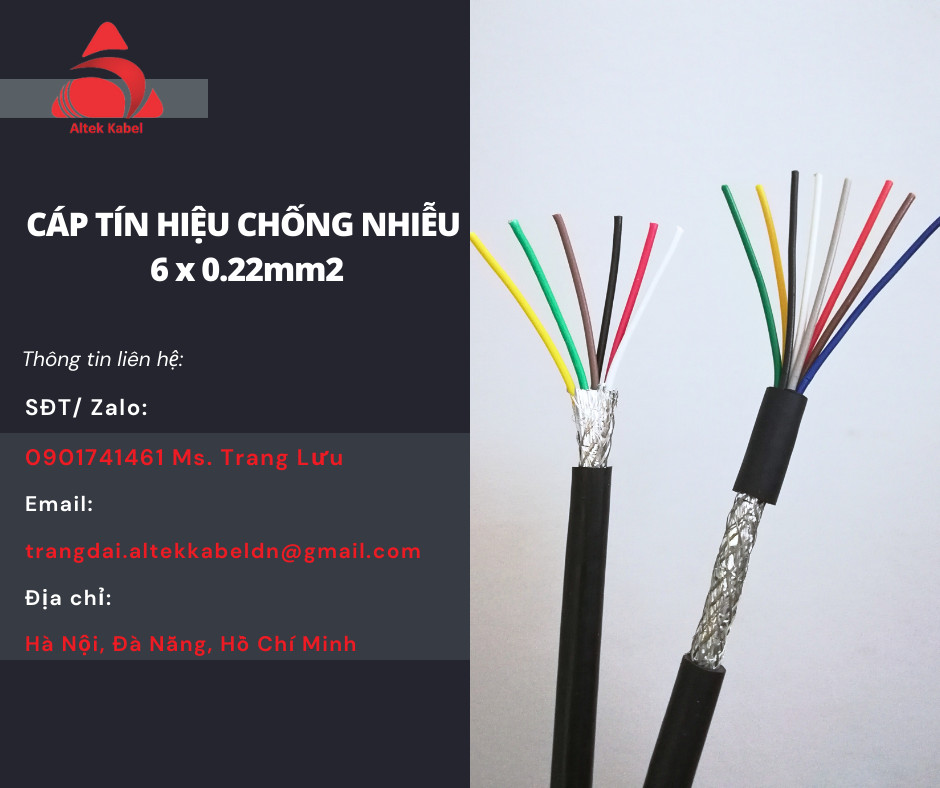 Dây tín hiệu chống nhiễu 4x0.22mm2 hãng Altek Kabel