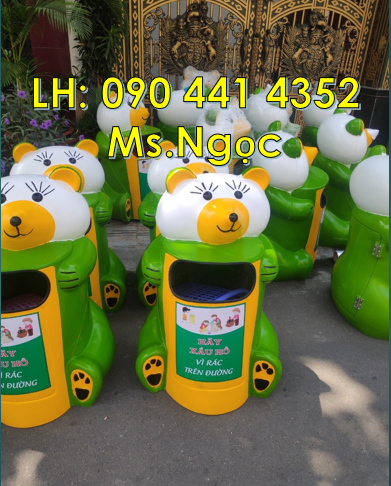 Chuyên sx thùng rác hình con vật, thùng rác cá heo, thùng rác cá chép