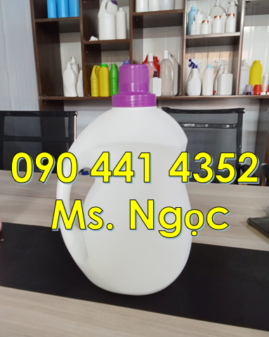 Can nhựa đựng nước giặt 3.6 lít bầu,can nhựa 4 lít vuông đựng nước xả