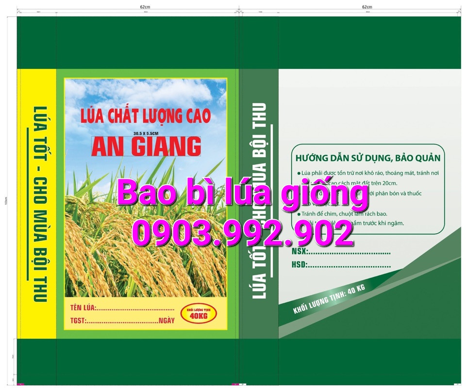 SẢN XUẤT IN ẤN BAO BÌ LÚA GIỐNG  - BAO BÌ THUẬN PHÁT  0903992902