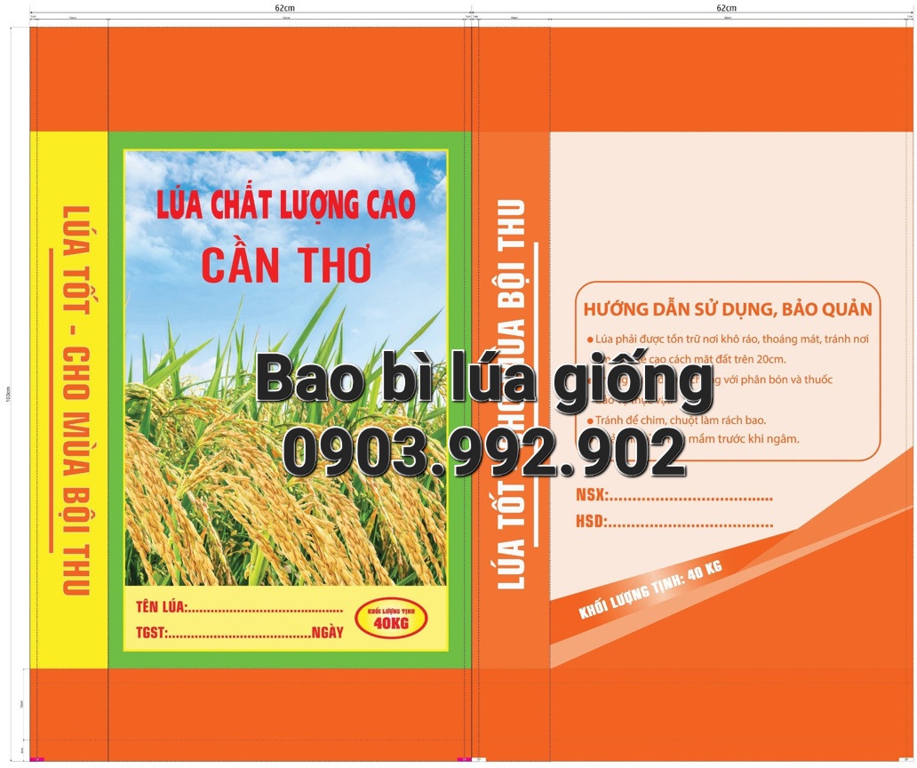 SẢN XUẤT IN ẤN BAO BÌ LÚA GIỐNG  - BAO BÌ THUẬN PHÁT  0903992902