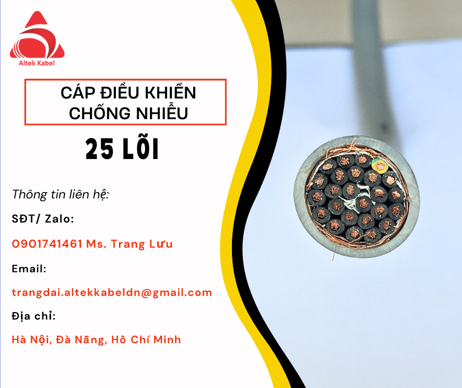 Dây cáp điều khiển, cáp tín hiệu 25 lõi Altek Kabel