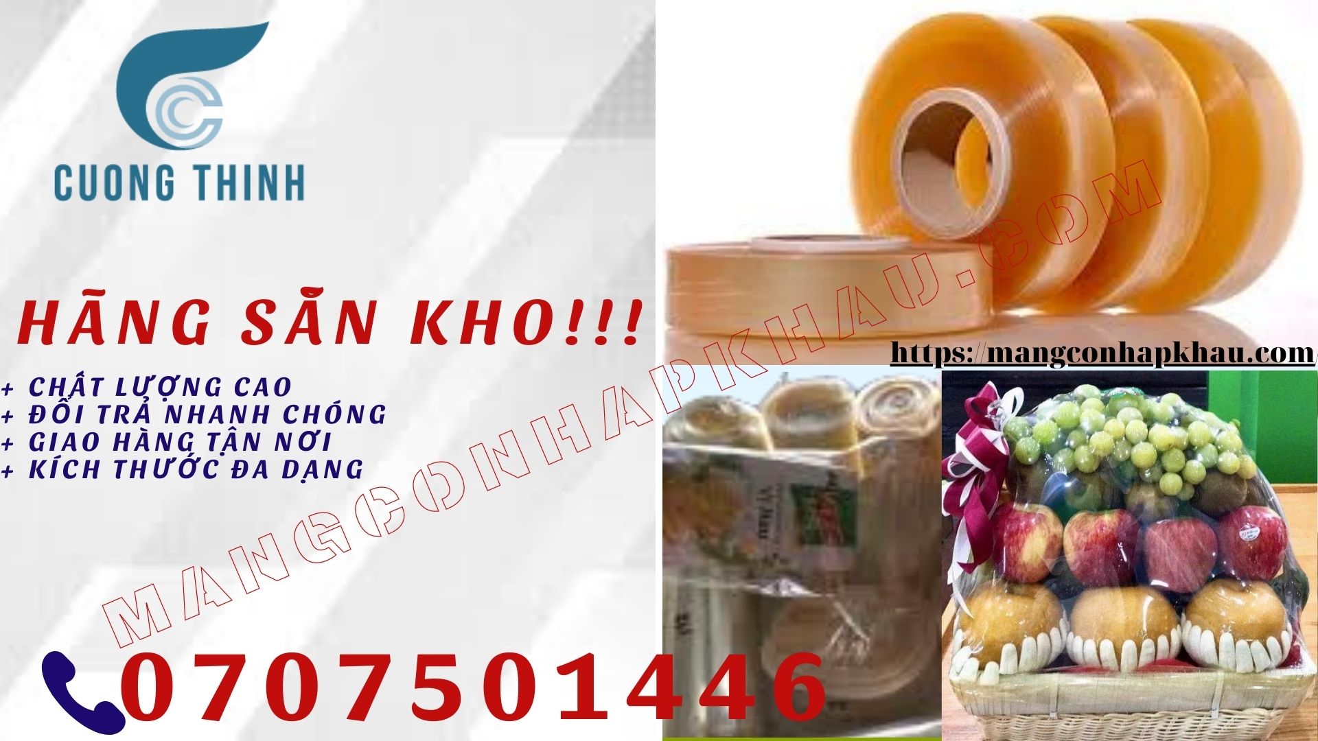 bán màng co giỏ quà, giỏ trái cây ép cong giá rẻ