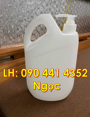 Can nhựa 2 lít đựng nước rửa chén màu vàng, trắng, xanh lá