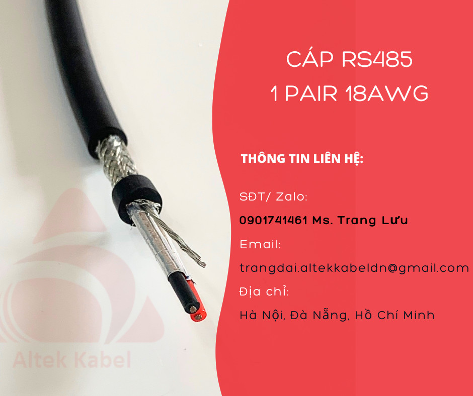 Cáp RS485 1 pair 18awg Altek Kabel tại Đà Nẵng, Hà Nội, Hồ Chí Minh