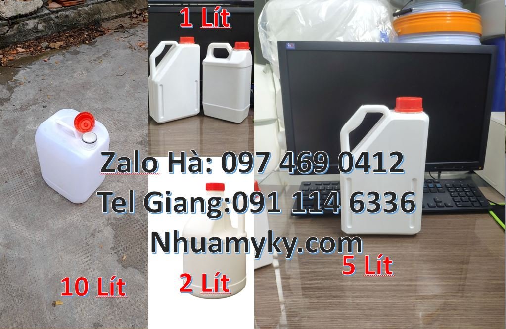 Bán can nhựa 5l có nắp thoát khí đựng nước mắm,can nhựa 2l đựng dầu ăn