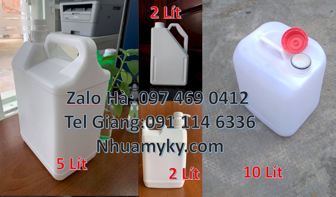 Bán can nhựa 5l có nắp thoát khí đựng nước mắm,can nhựa 2l đựng dầu ăn