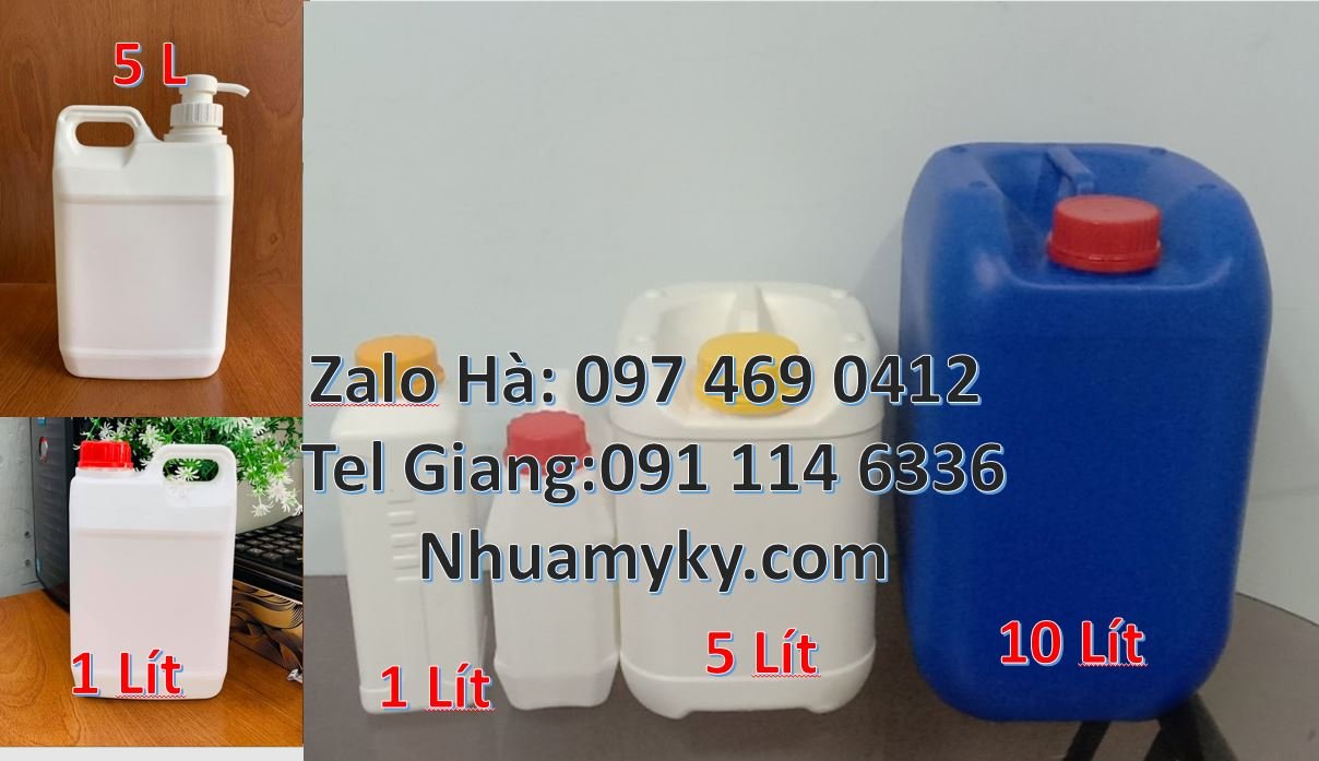 Bán can nhựa 5l có nắp thoát khí đựng nước mắm,can nhựa 2l đựng dầu ăn