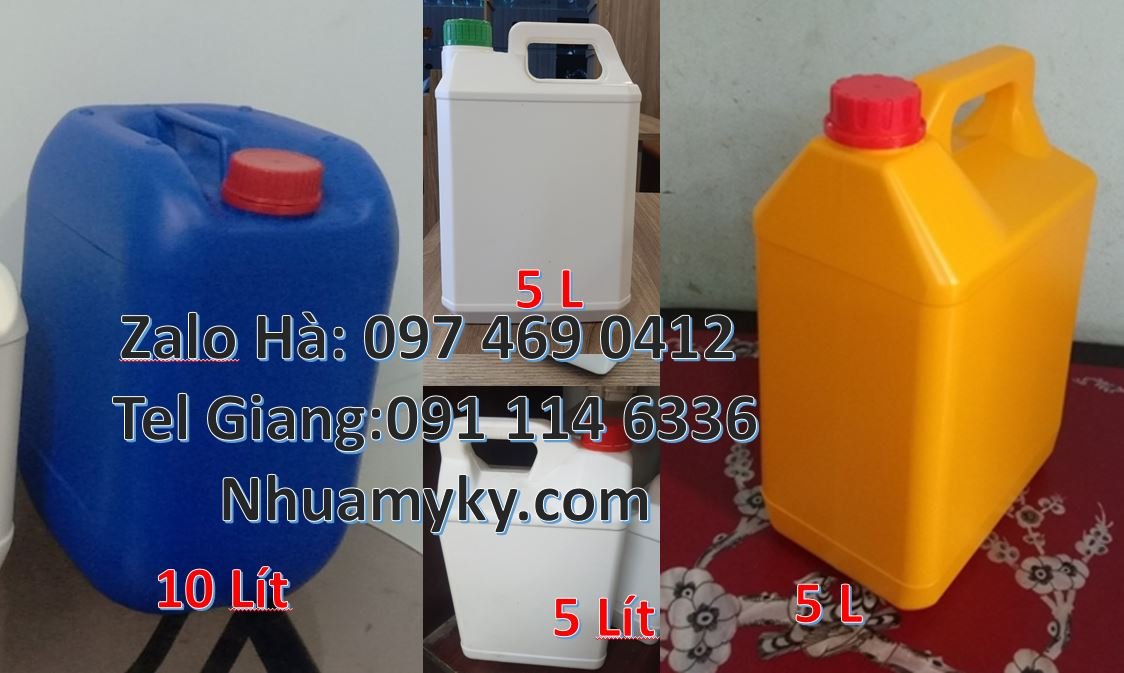 Bán can nhựa 5l có nắp thoát khí đựng nước mắm,can nhựa 2l đựng dầu ăn