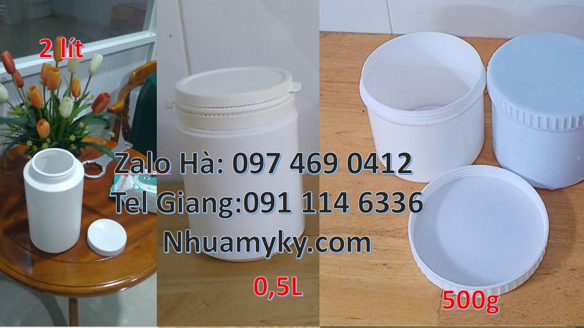 Bán hũ nhựa 500ml đựng muối trắng,hũ nhựa 250g đựng mật ong chất lượng